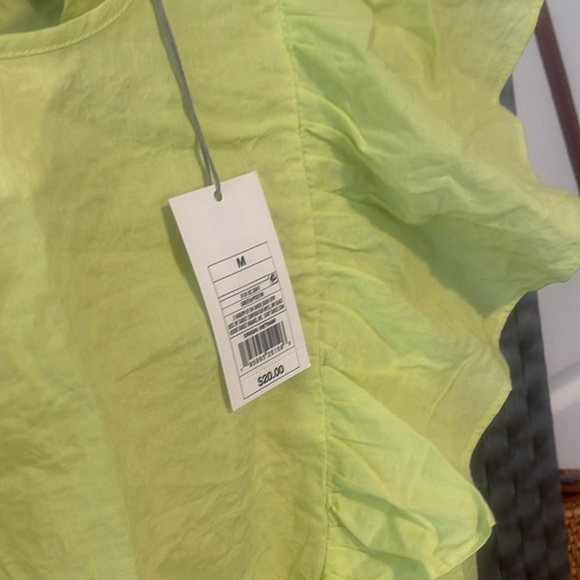 Green and black Ruffle sleeve A new day tops - Picture 5 of 5